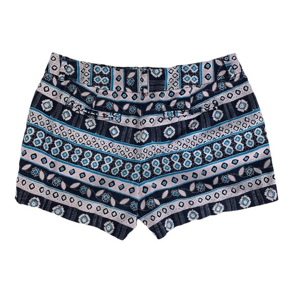LOFT Outlet 10 Blue Floral Dress Shorts Mini 34 X 4 - Picture 1 of 5